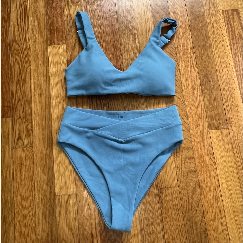 Free Fly x Citrine Bikini Blue Size Large